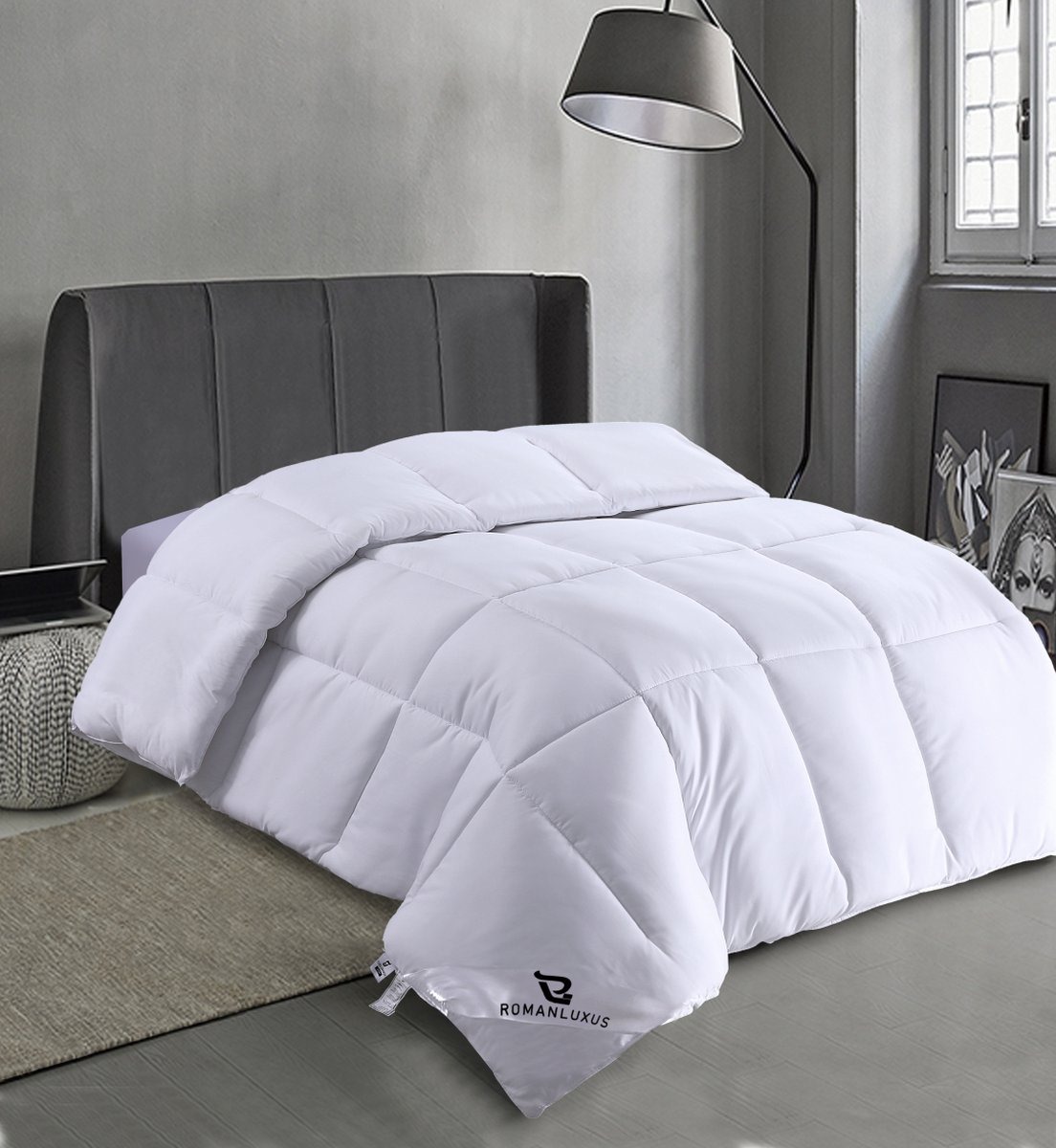 Roman Luxus® 4 Seasons Duvet - Hotel Quality - Silicone Filling - Soft - Anti-Allergy - Washable - 400 GSM (200 x 200 cm)