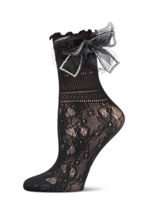 Rhinestone Bow Net Crew