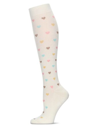 Multicolor Hearts Bamboo Compression Socks